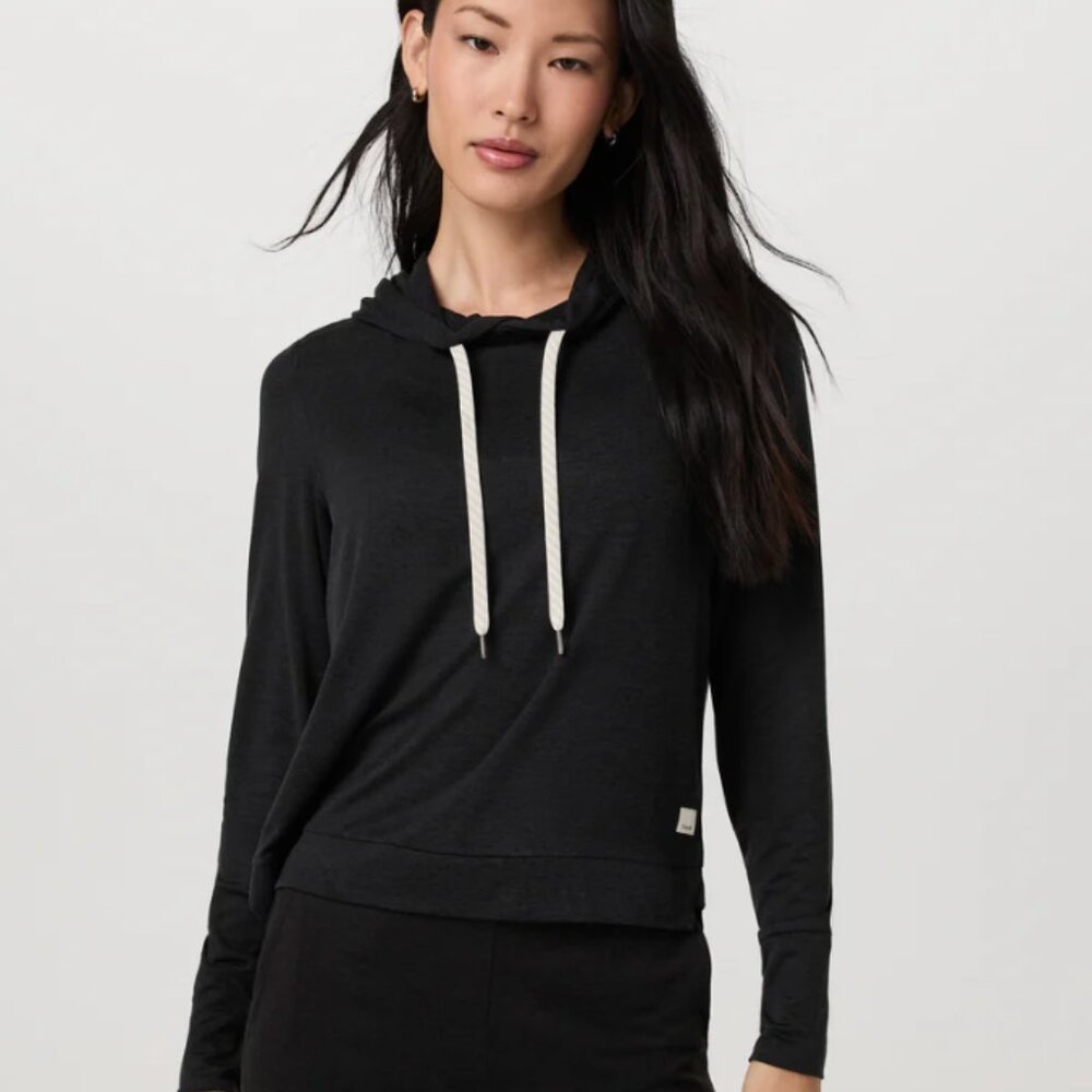 Vuori Halo Essential Hoodie - Black - Womens Size Small